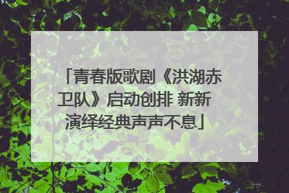 青春版歌剧《洪湖赤卫队》启动创排 新新演绎经典声声不息