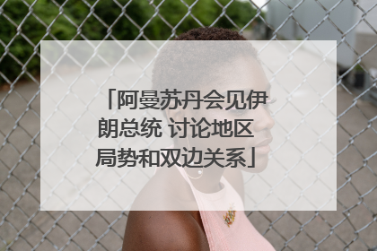 阿曼苏丹会见伊朗总统 讨论地区局势和双边关系