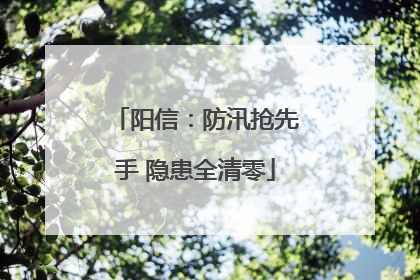 阳信：防汛抢先手 隐患全清零