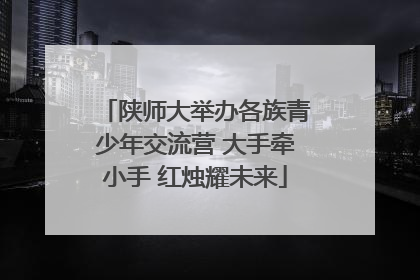 陕师大举办各族青少年交流营 大手牵小手 红烛耀未来