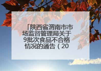 陕西省渭南市市场监督管理局关于9批次食品不合格情况的通告（2025年第9期）