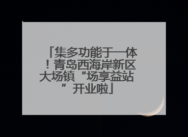 集多功能于一体！青岛西海岸新区大场镇“场享益站”开业啦