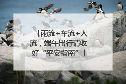 雨流+车流+人流，端午出行请收好“平安指南”