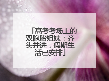 高考考场上的双胞胎姐妹：齐头并进，假期生活已安排