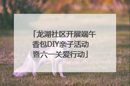 龙湖社区开展端午香包DIY亲子活动暨六一关爱行动
