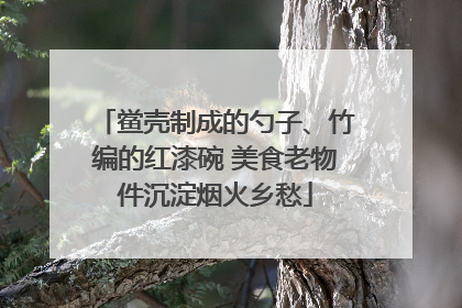 鲎壳制成的勺子、竹编的红漆碗 美食老物件沉淀烟火乡愁