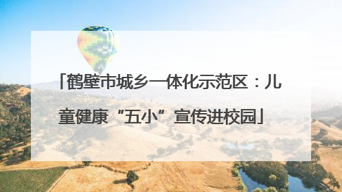 鹤壁市城乡一体化示范区：儿童健康“五小”宣传进校园