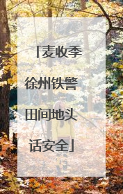 麦收季徐州铁警田间地头话安全