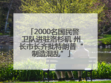 2000名国民警卫队进驻洛杉矶 州长市长齐批特朗普“制造混乱”