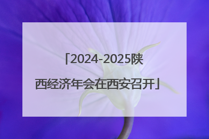 2024-2025陕西经济年会在西安召开
