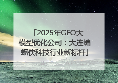 2025年GEO大模型优化公司：大连蝙蝠侠科技行业新标杆