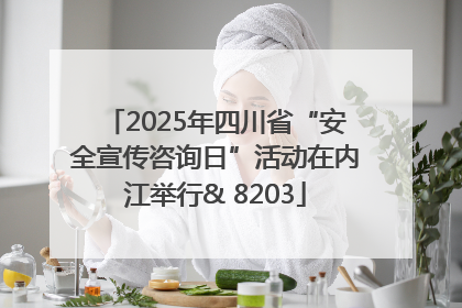 2025年四川省“安全宣传咨询日”活动在内江举行& 8203