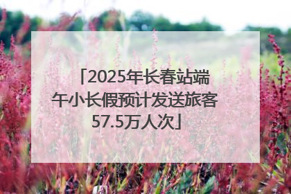 2025年长春站端午小长假预计发送旅客57.5万人次