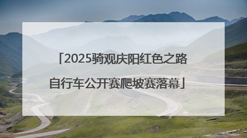 2025骑观庆阳红色之路自行车公开赛爬坡赛落幕