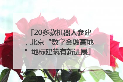 20多款机器人参建，北京“数字金融高地”地标建筑有新进展