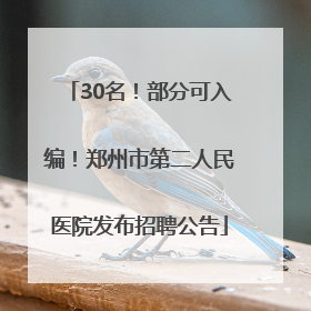 30名！部分可入编！郑州市第二人民医院发布招聘公告