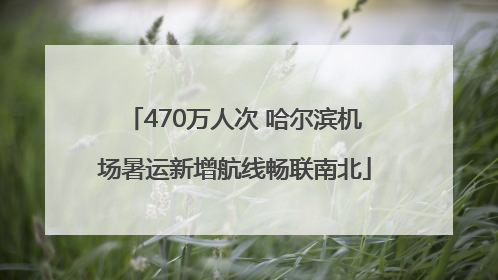 470万人次 哈尔滨机场暑运新增航线畅联南北