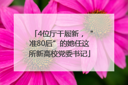 4位厅干履新，“准80后”的她任这所新高校党委书记