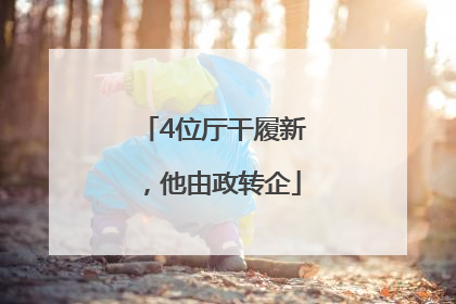 4位厅干履新，他由政转企