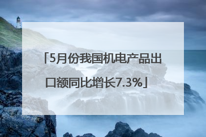 5月份我国机电产品出口额同比增长7.3%