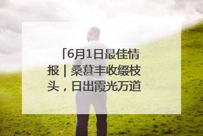 6月1日最佳情报｜桑葚丰收缀枝头，日出霞光万道蓬勃壮观！恭喜