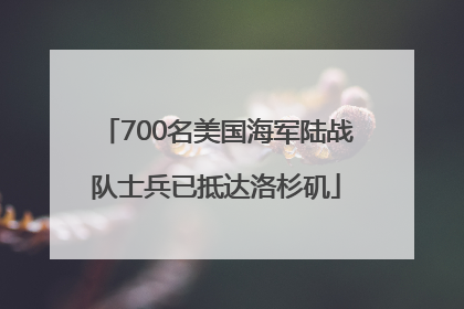 700名美国海军陆战队士兵已抵达洛杉矶