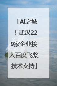 AI之城！武汉229家企业接入百度飞桨技术支持