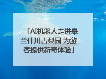 AI机器人走进皋兰什川古梨园 为游客提供新奇体验